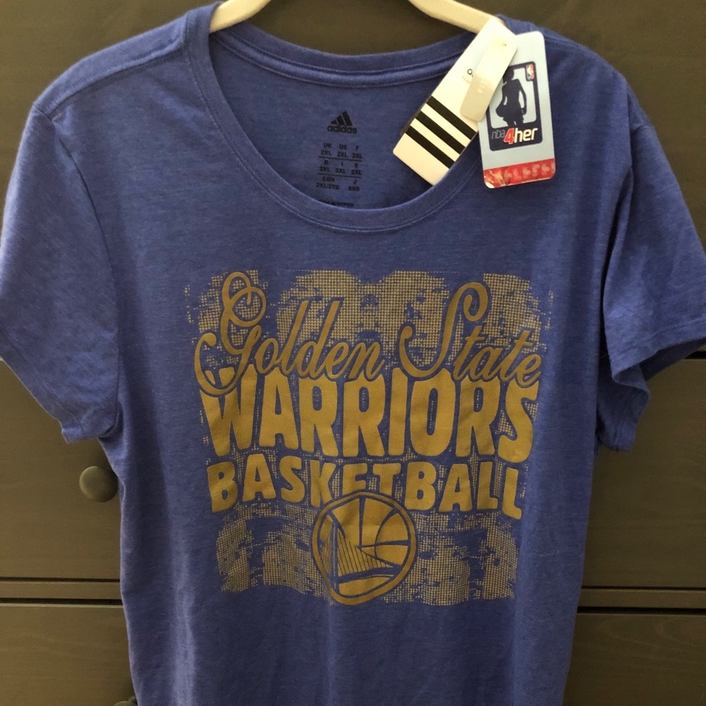 2XL NWT Adidas Warriors Scoop Neck T Shirt
